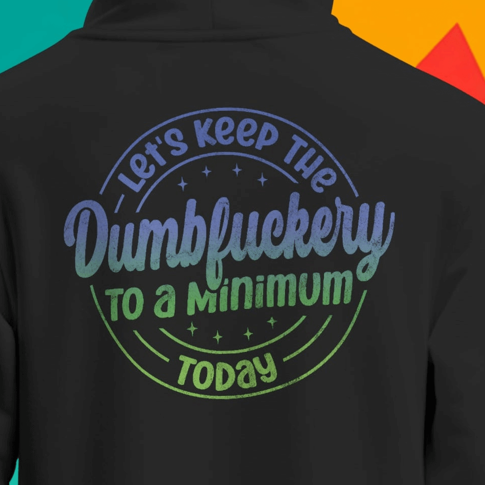 Black Heavyweight 13 oz. Hoodie with original graphic design