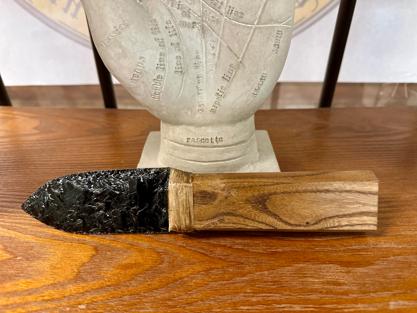 Wooden Handle (Birch) Obsidian Knife Twins