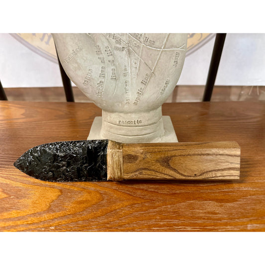 Wooden Handle (Birch) Obsidian Knife Twins