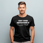 Lifestyle Front view black Birthstone Crystal Meth T-Shirt  Funny Sarcastic 