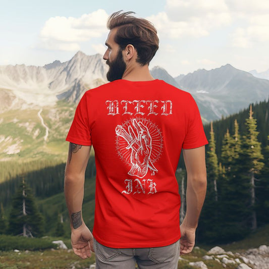 Bleed Ink T-Shirt (Red shirt with White Print)
