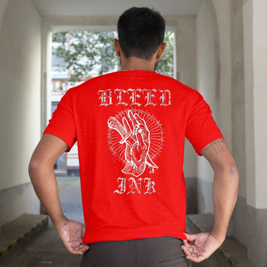 Bleed Ink T-Shirt (Red shirt with White Print)