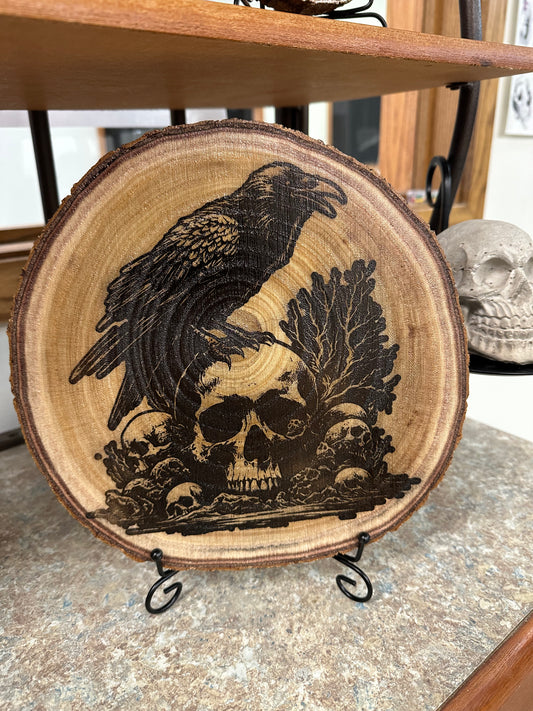 Crow and Skull Wall Art