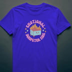 Front View Blue Emotional Dumpster Fire t-shirt