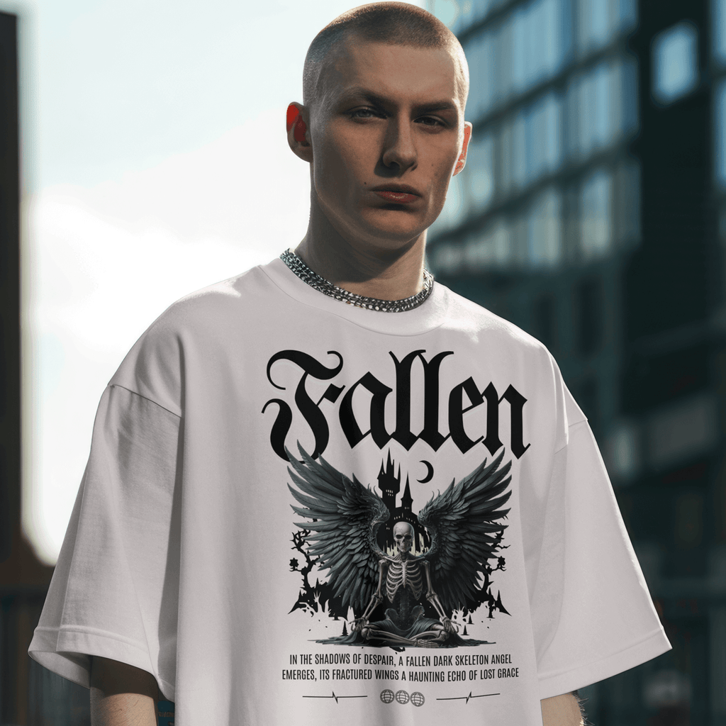 Lifestyle White Bold graphic t-shirt The Fallen