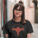 Person wearing a Don't Let Them Grind You Down Black Cotton T-Shirt