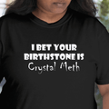 Front View - Black Birthstone Crystal Meth T-Shirt  Funny Sarcastic 