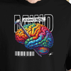 Close Up - Front View- Mind Control t-shirt - Black