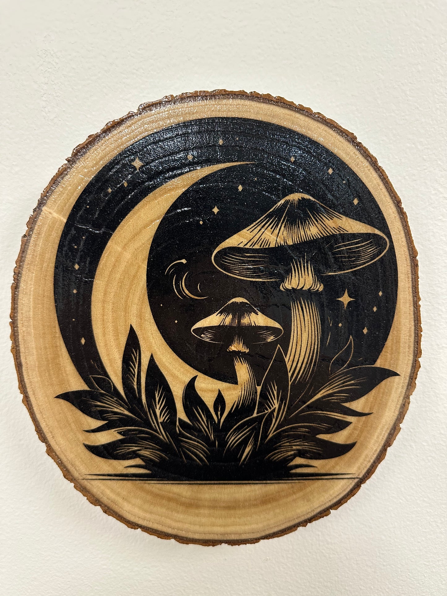 Moon and Mushrooms, Wall Art