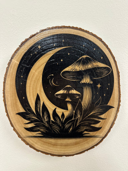 Moon and Mushrooms, Wall Art