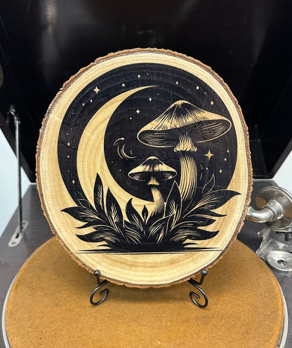 Moon and Mushrooms, Wall Art