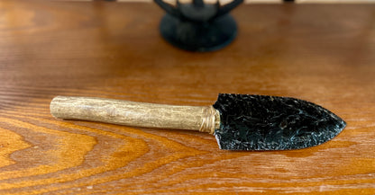 Antler Handle Obsidian Knife #3
