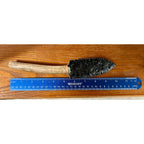 Close Up Top View Obsidian Knife Antler Handle 3 