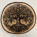 Close up Tree of Life Laser Engraved Wood Home Decor