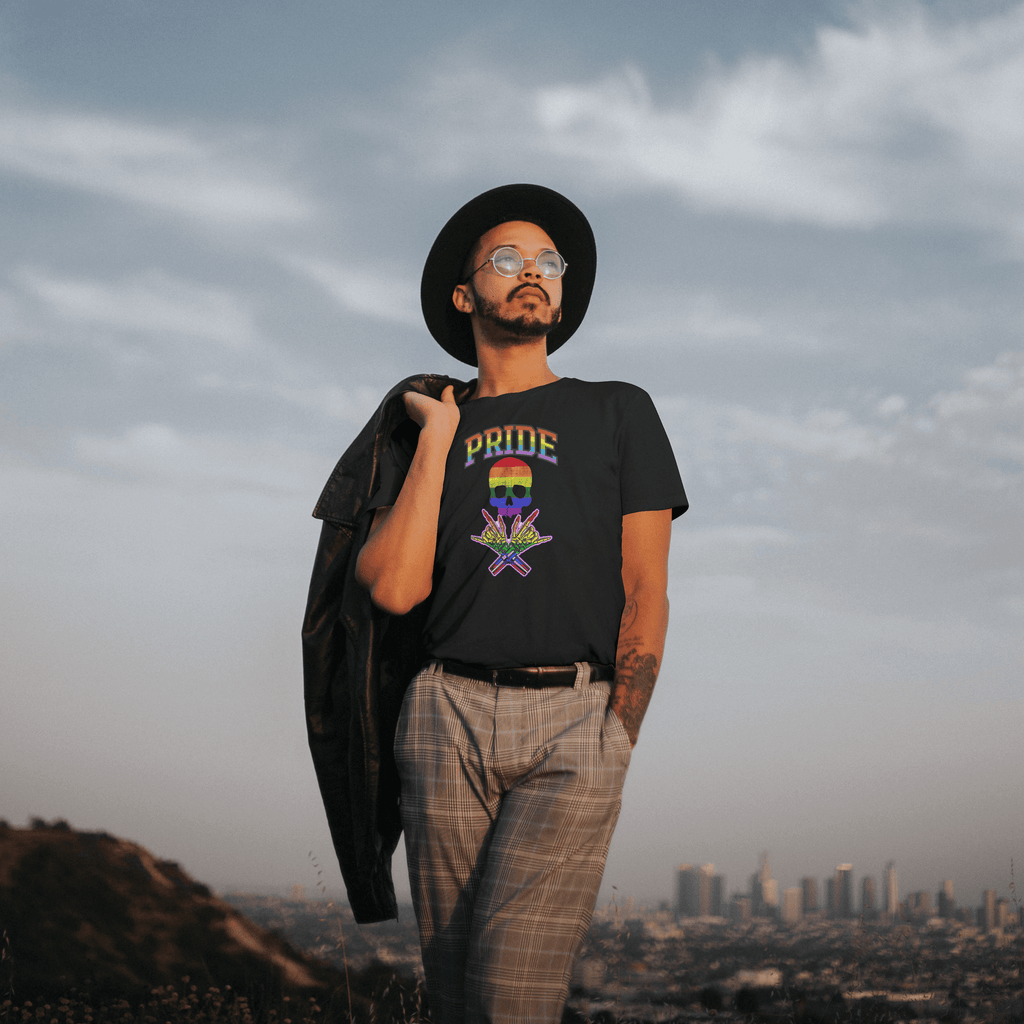 Pride Skull t-shirt - Black  Fearless Hearts