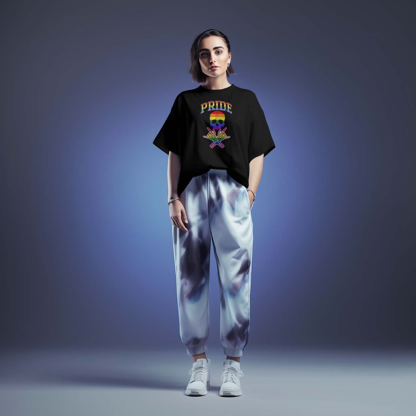 Pride Skull T-Shirt | Celebrate Boldly Fearless Hearts Tee