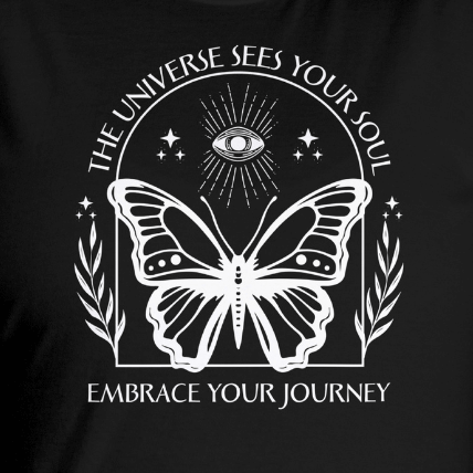 Close Up - Black Universe Sees Your Soul T-Shirt