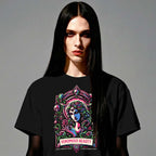 Person wearing a Black Venomous Beauty t-shirt original design 