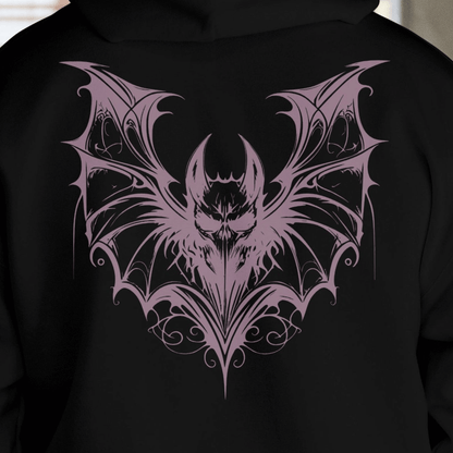 Close Up - Black heavyweight 13 oz. Hoodie with original design 